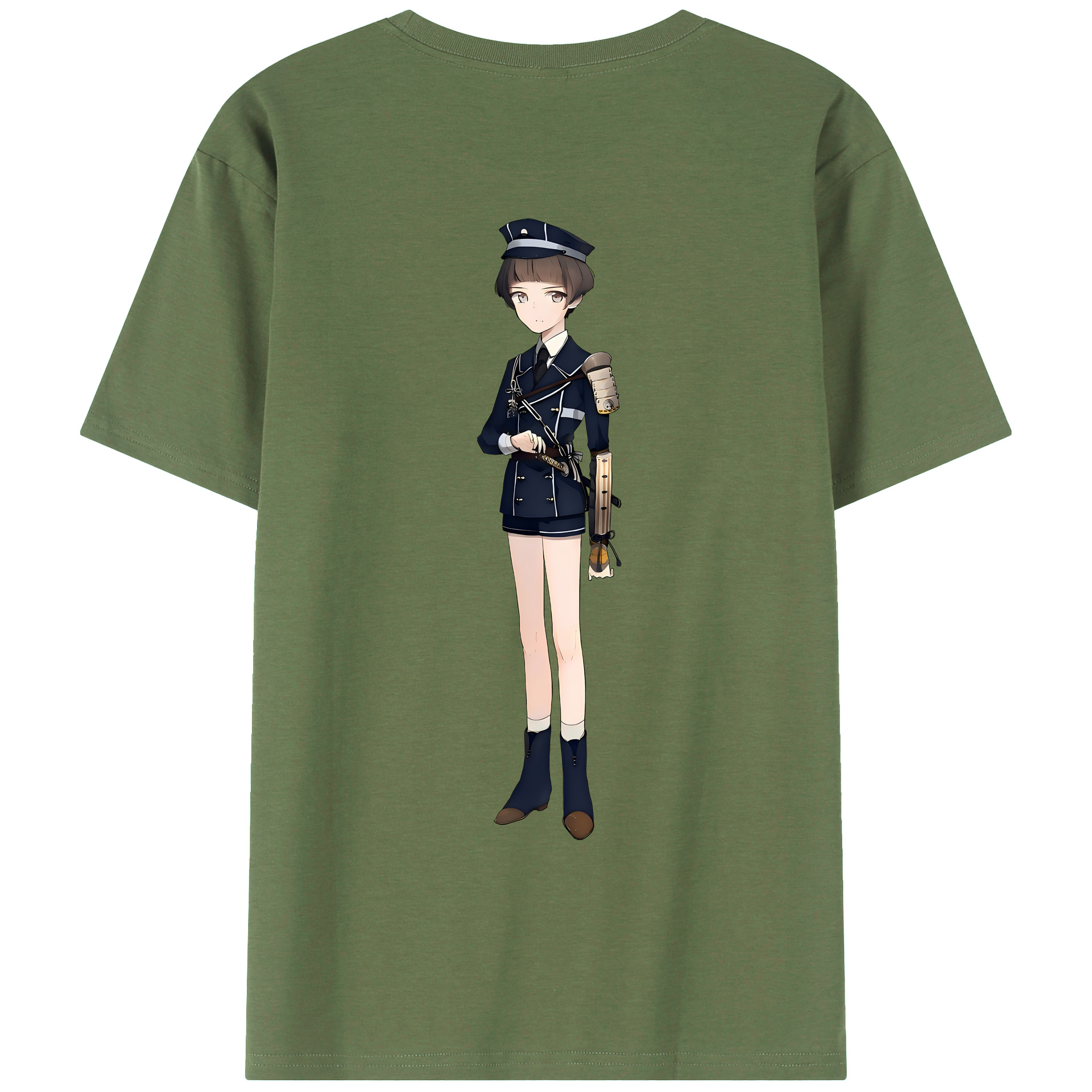 （画像用） 刀剣乱舞 Touken Ranbu 綿100％ メンズ半袖Tシャツ（バックプリント） 通気性